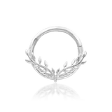 Everleigh – Sculpted Oval – 14K Gold Clicker Ring - piercing - zone.com