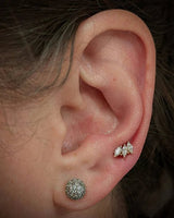 Fallon – Floral Marquise CZ Trio – 14K Gold End - piercing - zone.com