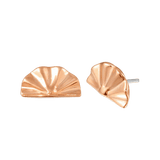 Fan – 14K Gold Threadless & Threaded End - piercing - zone.com