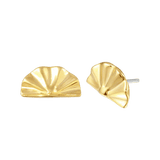 Fan – 14K Gold Threadless & Threaded End - piercing - zone.com