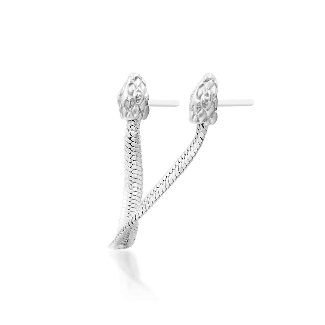 Fang – Serpent Chain Drop – 14K Gold Threadless End - piercing - zone.com