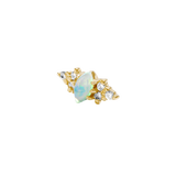 Mimosa – Marquise Birthstone & Diamond – 14K Gold Threadless End