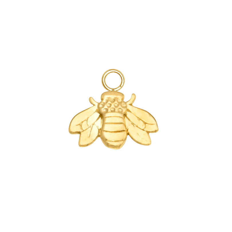 Flying Bee – 14K & 18K Gold Charm - piercing - zone.com