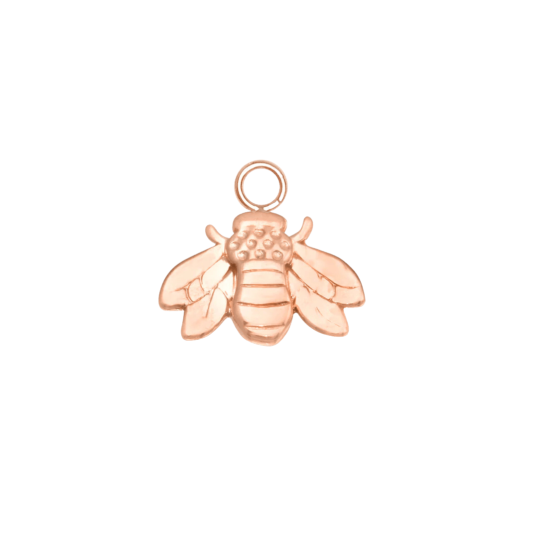 Flying Bee – 14K & 18K Gold Charm - piercing - zone.com
