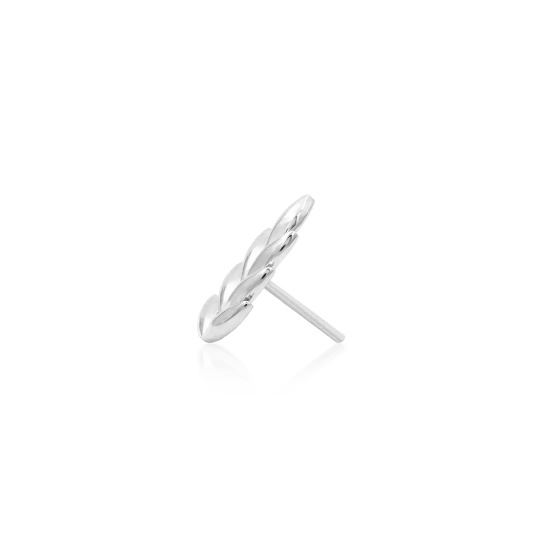 Forest – 14K Gold Leaf Decorative End - piercing - zone.com
