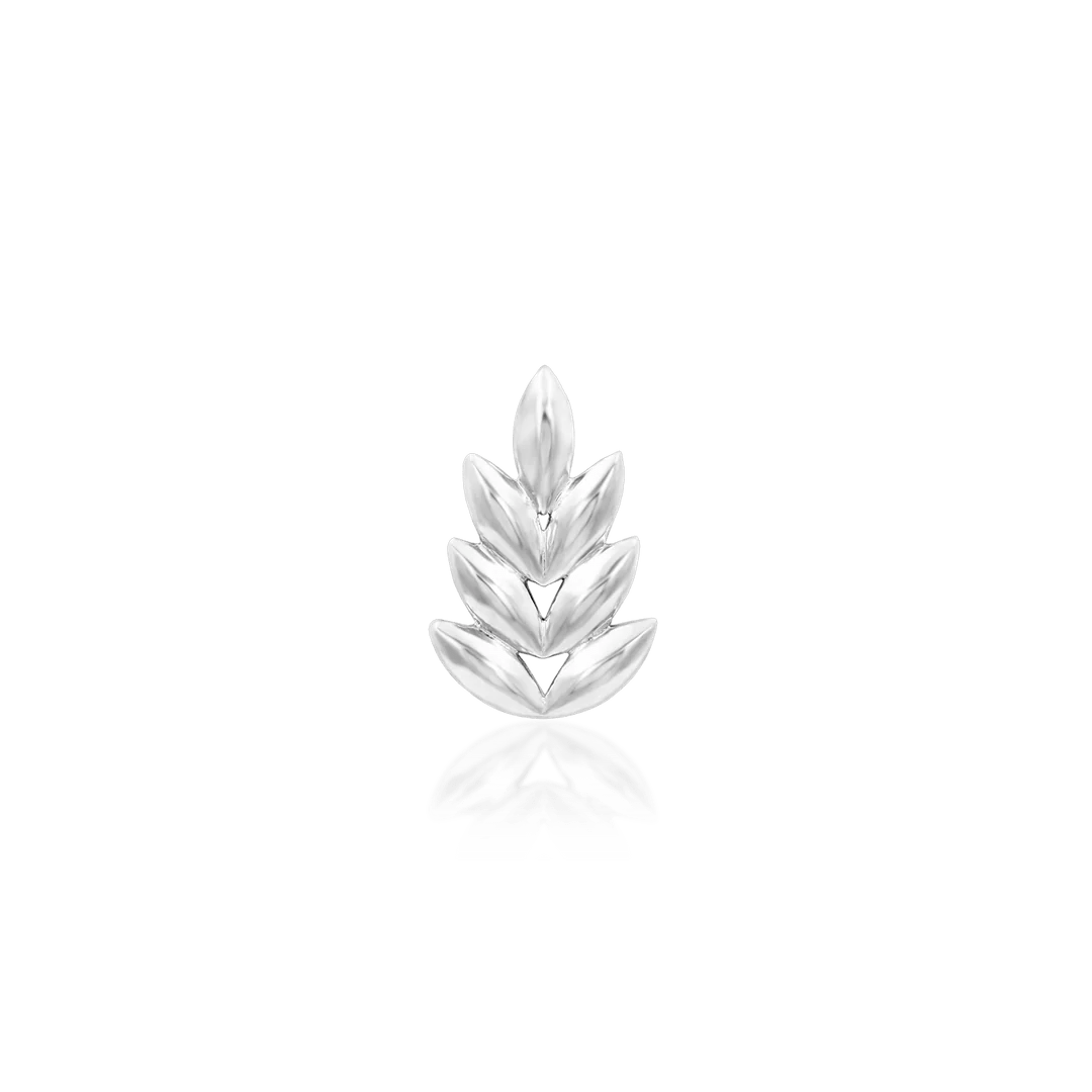 Forest – 14K Gold Leaf Decorative End - piercing - zone.com