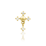 Francis – 14K Gold White CZ Threadless End - piercing - zone.com