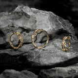 Fury – Barbed Chain – 14K Gold Clicker Ring - piercing - zone.com