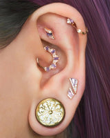 Gilty Pleasure – Amethyst + Diamond – 14K Gold Clicker - piercing - zone.com