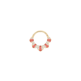 Gilty Pleasure – Garnet + Diamond – 14K Gold Clicker - piercing - zone.com