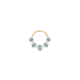 Gilty Pleasure – London Blue Topaz + Diamond – 14K Gold Clicker - piercing - zone.com