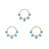 Gilty Pleasure – London Blue Topaz + Diamond – 14K Gold Clicker - piercing - zone.com