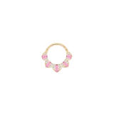 Gilty Pleasure – Pink Tourmaline + Diamond – 14K Gold Clicker - piercing - zone.com