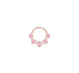 Gilty Pleasure – Pink Tourmaline + Diamond – 14K Gold Clicker - piercing - zone.com