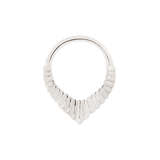 Glamorize Seam Ring – 14K Gold Textured Hoop for Septum & Daith - piercing - zone.com