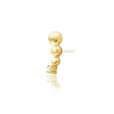 Glo – Beaded Curve with CZ – 14K Gold Threadless End - piercing - zone.com