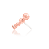 Glo – Beaded Curve with CZ – 14K Gold Threadless End - piercing - zone.com