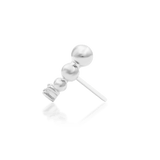 Glo – Beaded Curve with CZ – 14K Gold Threadless End - piercing - zone.com