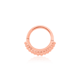 Gold Beaded Clicker – 14K Seamless Ring - piercing - zone.com