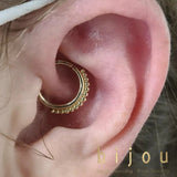 Gold Beaded Clicker – 14K Seamless Ring - piercing - zone.com