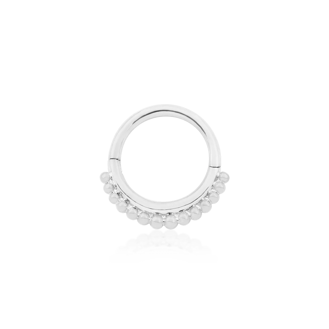 Gold Beaded Clicker – 14K Seamless Ring - piercing - zone.com