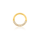 Gold CZ Seam Ring – 14K Gold CZ Seam Ring - piercing - zone.com