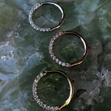 Gold CZ Seam Ring – 14K Gold CZ Seam Ring - piercing - zone.com