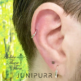Gold Ring with Fixed Bead – 14K Seam Ring - piercing - zone.com