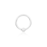 Gold Ring with Fixed Bead – 14K Seam Ring - piercing - zone.com