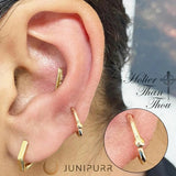 Gold Ring with Fixed Bead – 14K Seam Ring - piercing - zone.com
