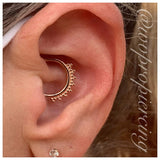 Gold Tri - Bead – 14K Gold Clicker - piercing - zone.com