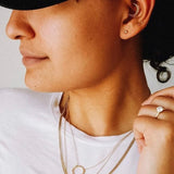 Gold Tri - Bead – 14K Seam Ring - piercing - zone.com