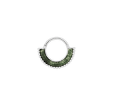 Harmonic Clicker – Moss Agate – 14K Gold - piercing - zone.com
