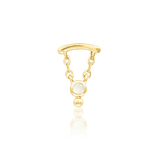 Helena – 14K Gold Medieval - Inspired CZ Dangle Threadless End - piercing - zone.com