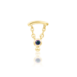 Helena – 14K Gold Medieval - Inspired CZ Dangle Threadless End - piercing - zone.com