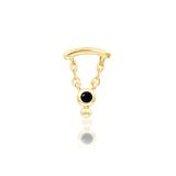 Helena – 14K Gold Medieval - Inspired CZ Dangle Threadless End - piercing - zone.com