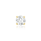 Higher Profile 4 Prong Set – 14K Gold CZ Threadless End - piercing - zone.com