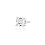 Higher Profile 4 Prong Set – 14K Gold CZ Threadless End - piercing - zone.com