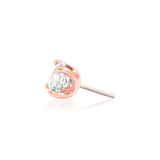 Higher Profile 4 Prong Set – 14K Gold CZ Threadless End - piercing - zone.com