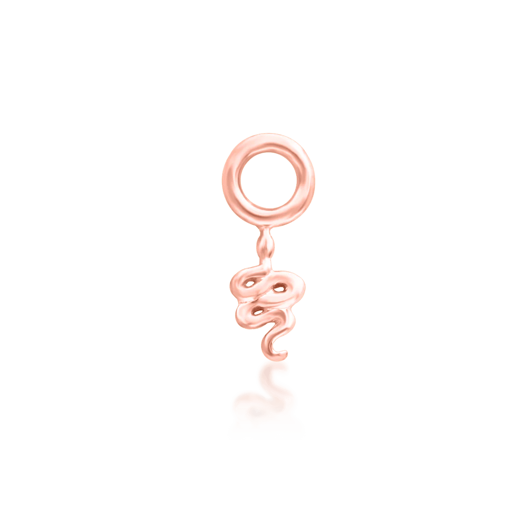 Hiss Charm – Mini Snake Dangle – 14K Gold - piercing - zone.com