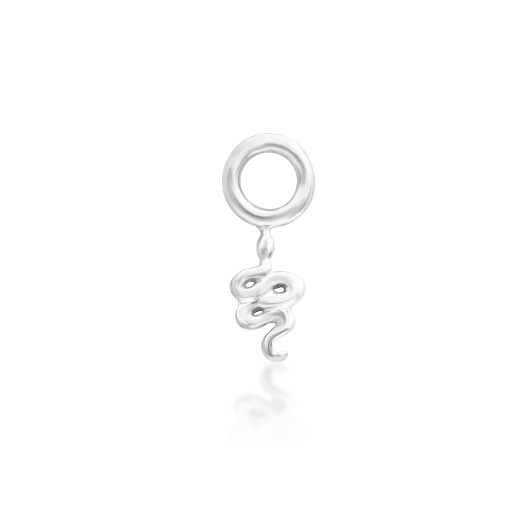 Hiss Charm – Mini Snake Dangle – 14K Gold - piercing - zone.com