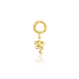 Hiss Charm – Mini Snake Dangle – 14K Gold - piercing - zone.com