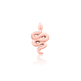 Hiss – Coiled Snake – 14K Gold Threadless End - piercing - zone.com