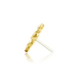 Hiss – Coiled Snake – 14K Gold Threadless End - piercing - zone.com
