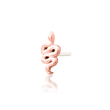 Hiss – Coiled Snake – 14K Gold Threadless End - piercing - zone.com