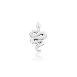 Hiss – Coiled Snake – 14K Gold Threadless End - piercing - zone.com