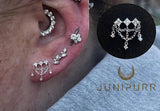 Amirah – Chain-Linked CZ Drop – 14K Gold Threadless End