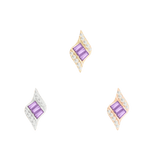 Intrigue – Amethyst – 14K Gold Threadless End - piercing - zone.com