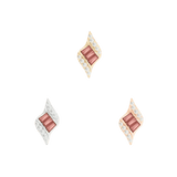 Intrigue – Garnet – 14K Gold Threadless End - piercing - zone.com