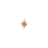 Intrigue – Garnet – 14K Gold Threadless End - piercing - zone.com